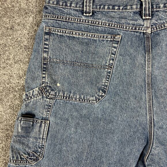 Canyon River Blues Shorts Mens Size 38 Blue Denim Carpenter Utility Workwear - Picture 2 of 9